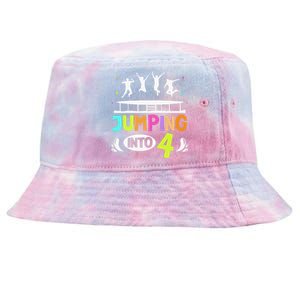 Jumping Into 4 Year Old Birthday Trampoline Jumping Tie-Dyed Bucket Hat