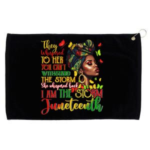 Juneteenth I Am The Storm Black History Grommeted Golf Towel