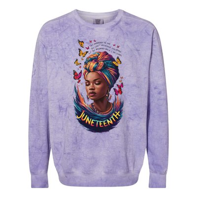 Juneteenth I Am The Storm Poem Black History Month Women Colorblast Crewneck Sweatshirt