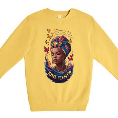 Juneteenth I Am The Storm Poem Black History Month Women Premium Crewneck Sweatshirt