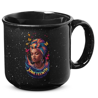 Juneteenth I Am The Storm Poem Black History Month Women 15oz Campfire Ceramic Mug