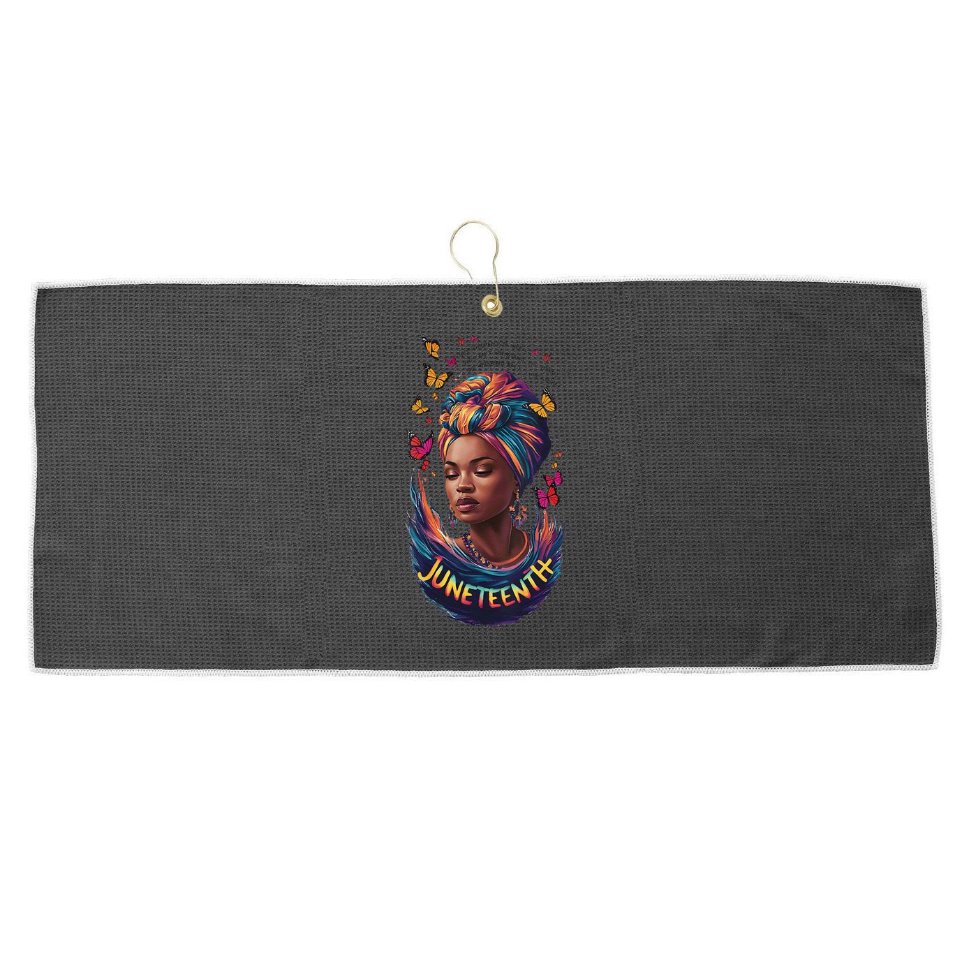 Juneteenth I Am The Storm Poem Black History Month Women Large Microfiber Waffle Golf Towel