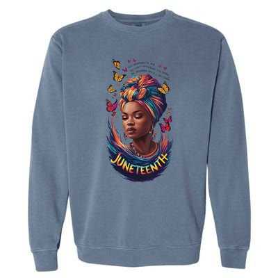 Juneteenth I Am The Storm Poem Black History Month Women Garment-Dyed Sweatshirt