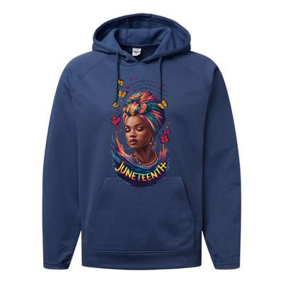 Juneteenth I Am The Storm Poem Black History Month Women Performance Fleece Hoodie