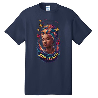 Juneteenth I Am The Storm Poem Black History Month Women Tall T-Shirt