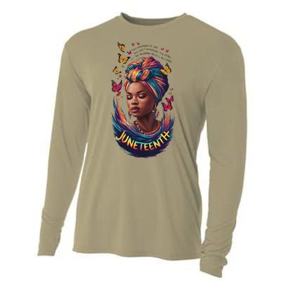 Juneteenth I Am The Storm Poem Black History Month Women Cooling Performance Long Sleeve Crew