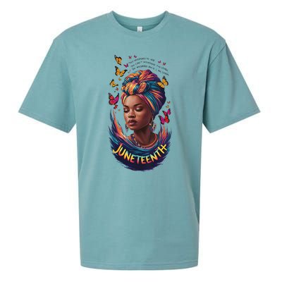 Juneteenth I Am The Storm Poem Black History Month Women Sueded Cloud Jersey T-Shirt