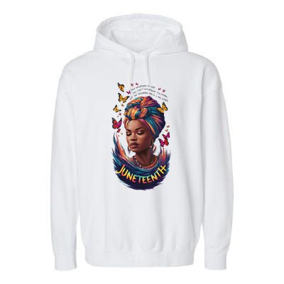 Juneteenth I Am The Storm Poem Black History Month Women Garment-Dyed Fleece Hoodie