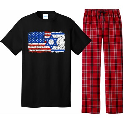 Jewish Israeli American Jew Flag Israel America USA  Pajama Set