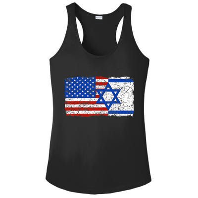 Jewish Israeli American Jew Flag Israel America USA  Ladies PosiCharge Competitor Racerback Tank