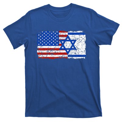 Jewish Israeli American Jew Flag Israel America USA  T-Shirt