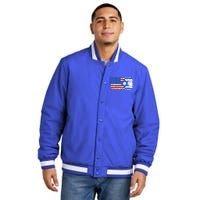 Jewish Israeli American Jew Flag Israel America USA  Insulated Varsity Jacket