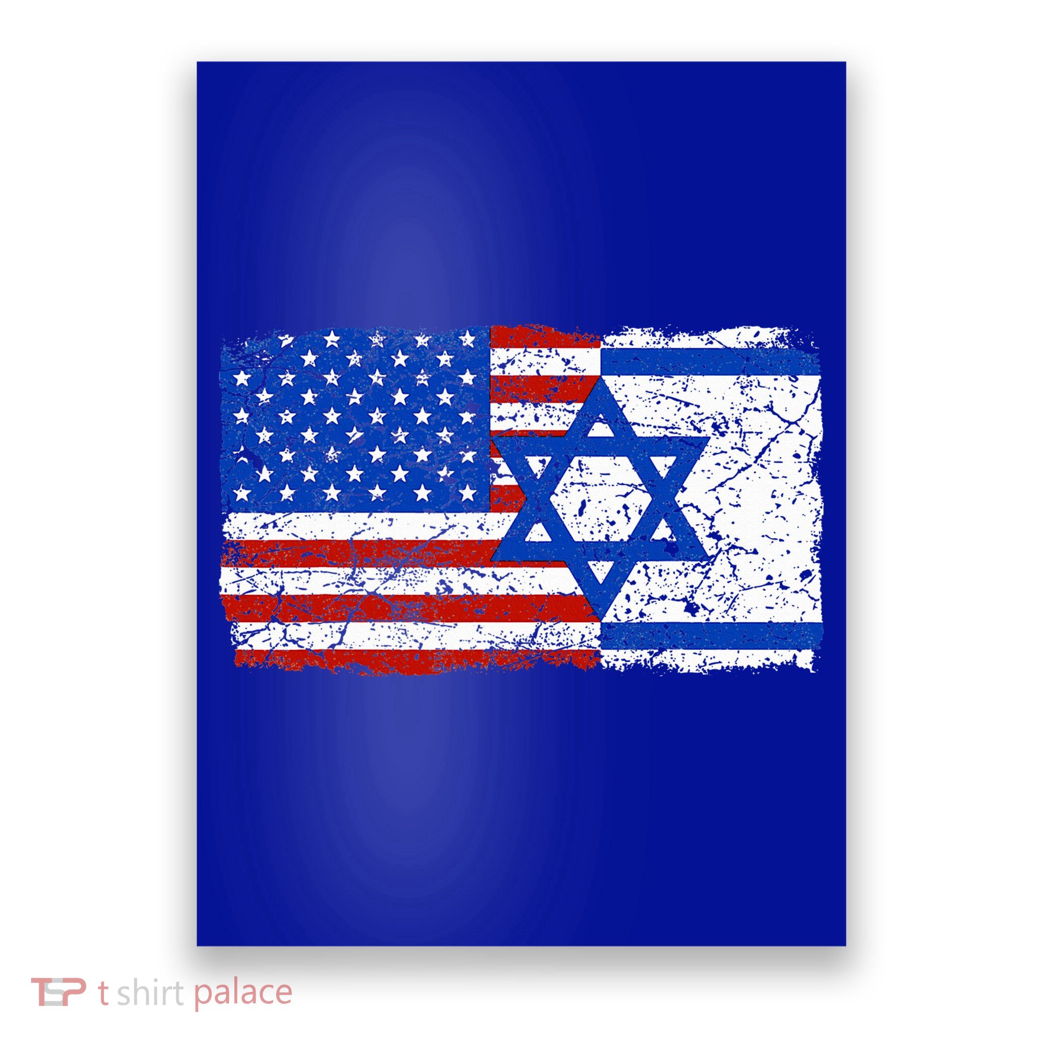 Jewish Israeli American Jew Flag Israel America USA  Poster