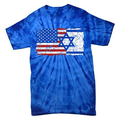 Jewish Israeli American Jew Flag Israel America USA  Tie-Dye T-Shirt