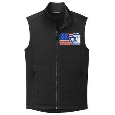 Jewish Israeli American Jew Flag Israel America USA  Collective Smooth Fleece Vest