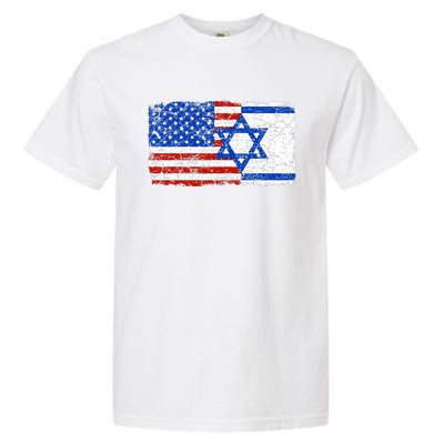 Jewish Israeli American Jew Flag Israel America USA  Garment-Dyed Heavyweight T-Shirt