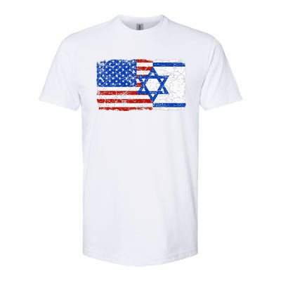 Jewish Israeli American Jew Flag Israel America USA  Softstyle CVC T-Shirt