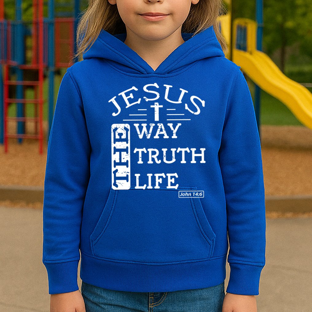 Jesus I Am The Way The Truth And The Life John 14:6 Gift Kids Hoodie