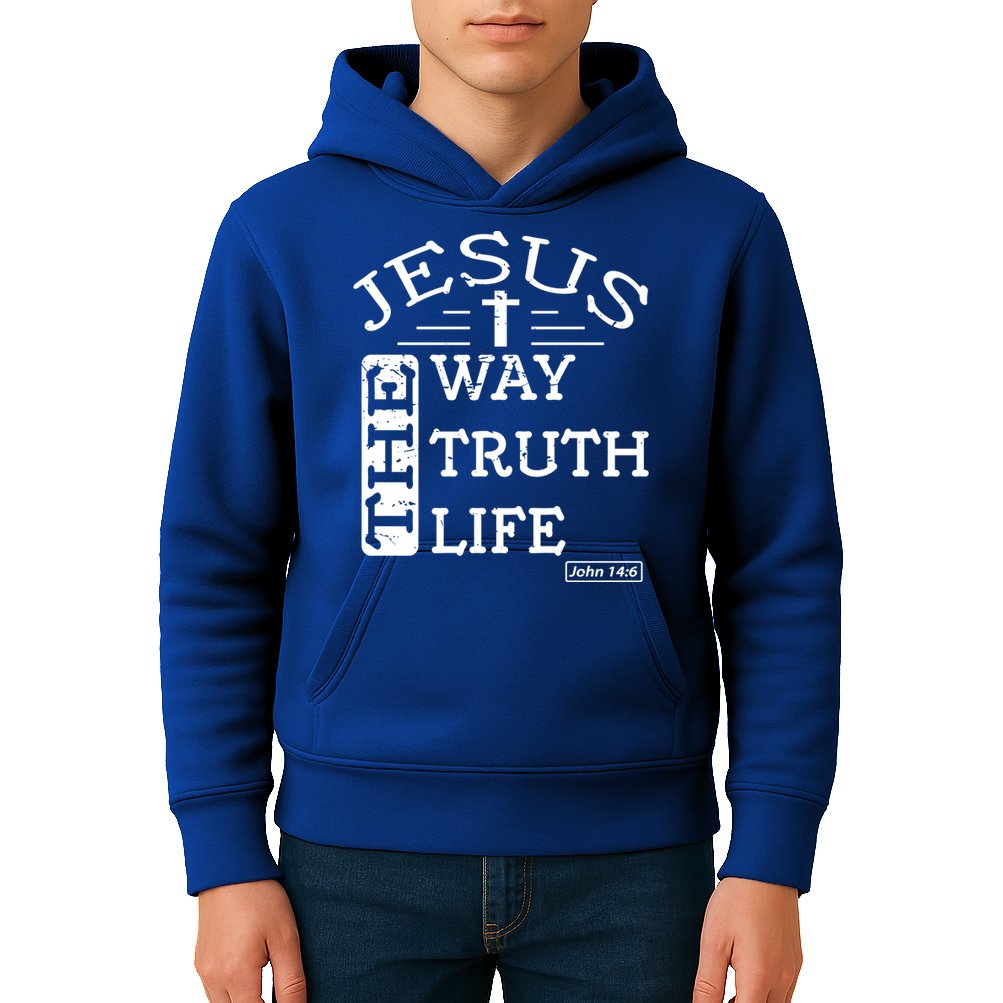 Jesus I Am The Way The Truth And The Life John 14:6 Gift Kids Hoodie