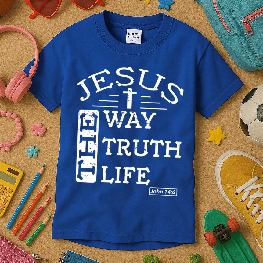 Jesus I Am The Way The Truth And The Life John 14:6 Gift Kids T-Shirt