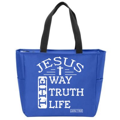 Jesus I Am The Way The Truth And The Life John 14:6 Gift Zip Tote Bag