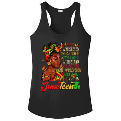 Juneteenth I Am The Storm Black Women Black History Month Ladies PosiCharge Competitor Racerback Tank