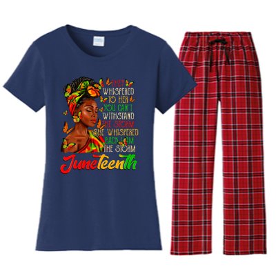 Juneteenth I Am The Storm Black Women Black History Month Women's Flannel Pajama Set