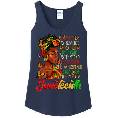 Juneteenth I Am The Storm Black Women Black History Month Ladies Essential Tank