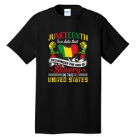 Juneteenth Is A Date That Recognizes The End Of Slavery Gift Free Ish Tall T-Shirt