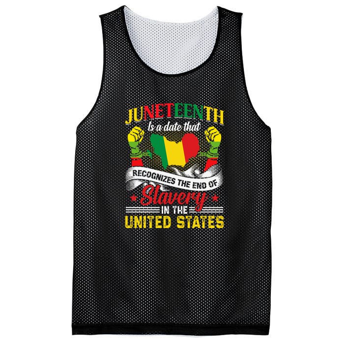 Juneteenth Is A Date That Recognizes The End Of Slavery Gift Free Ish Mesh Reversible Basketball Jersey Tank