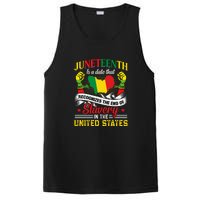 Juneteenth Is A Date That Recognizes The End Of Slavery Gift Free Ish PosiCharge Competitor Tank