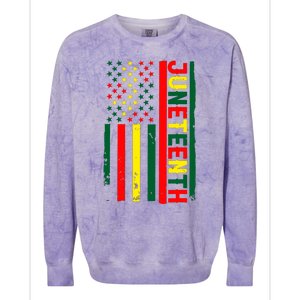 Juneteenth In A Flag For Black History Day June 19th 1865 Colorblast Crewneck Sweatshirt