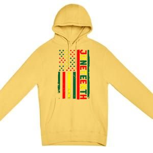 Juneteenth In A Flag For Black History Day June 19th 1865 Premium Pullover Hoodie