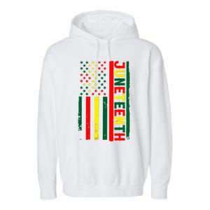 Juneteenth In A Flag For Black History Day June 19th 1865 Garment-Dyed Fleece Hoodie