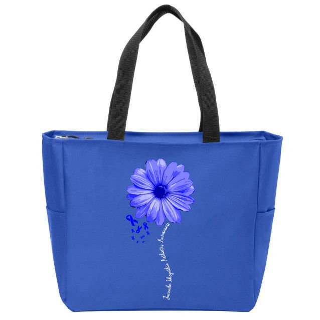 Juvenile Idiopathic Arthritis Awareness Warrior Ribbon Great Gift Zip Tote Bag
