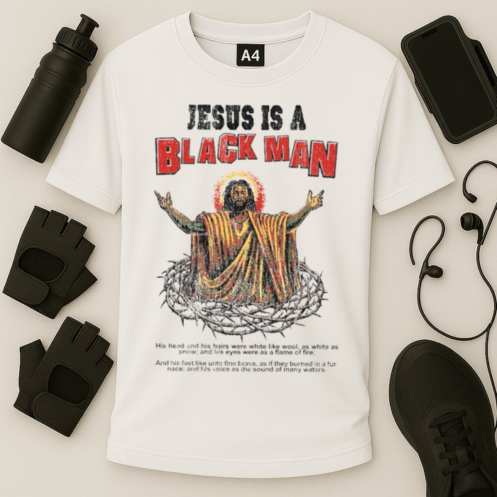 Jesus Is A Black Man His Head And His Hairs Cooling Performance Crew T-Shirt
