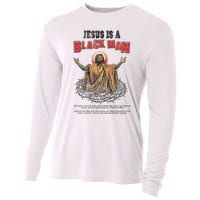 Jesus Is A Black Man His Head And His Hairs Cooling Performance Long Sleeve Crew