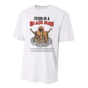 Jesus Is A Black Man His Head And His Hairs Performance Sprint T-Shirt