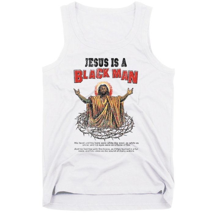 Jesus Is A Black Man His Head And His Hairs Tank Top