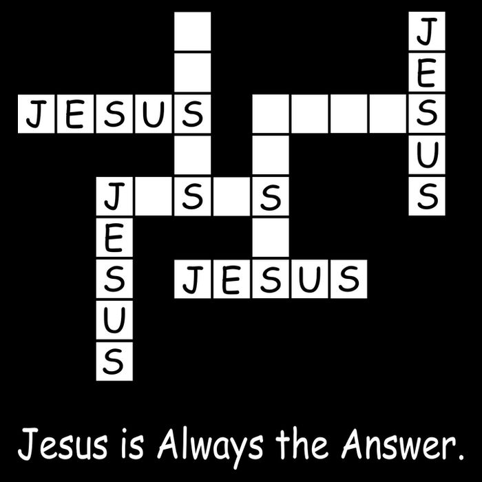 Jesus Is Always The Answer Christianity Crossword Cooling Performance Crew T-Shirt