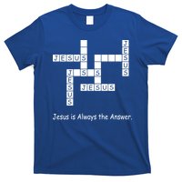 Jesus Is Always The Answer Christianity Crossword T-Shirt