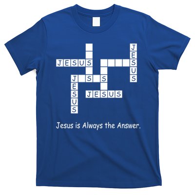 Jesus Is Always The Answer Christianity Crossword T-Shirt