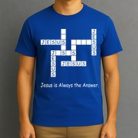 Jesus Is Always The Answer Christianity Crossword T-Shirt