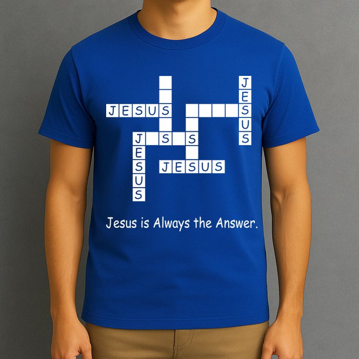 Jesus Is Always The Answer Christianity Crossword T-Shirt