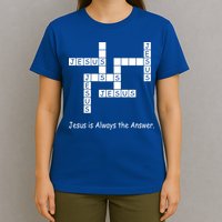 Jesus Is Always The Answer Christianity Crossword T-Shirt