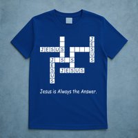 Jesus Is Always The Answer Christianity Crossword T-Shirt
