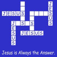 Jesus Is Always The Answer Christianity Crossword T-Shirt
