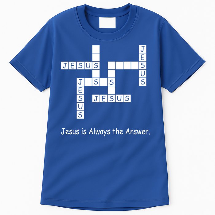Jesus Is Always The Answer Christianity Crossword Tall T-Shirt