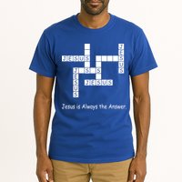 Jesus Is Always The Answer Christianity Crossword Tall T-Shirt