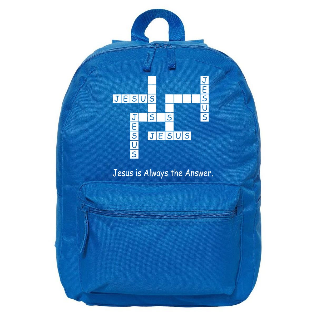 Jesus Is Always The Answer Christianity Crossword 16 in Basic Backpack